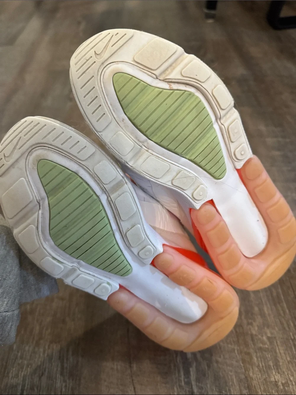 Nike Kids Air Max 270 White with Coral and Mint Accents